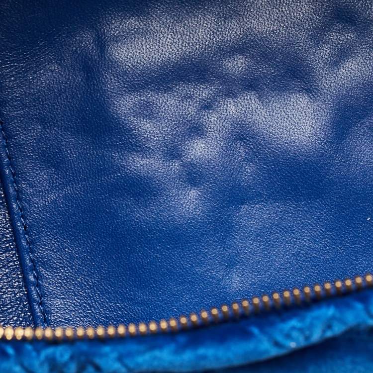 Pre Owned Balenciaga Blue Leather Souvenir Crossbody Bag