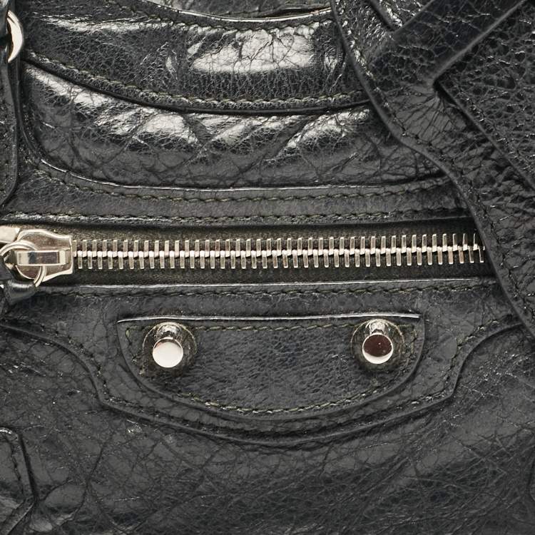 Pre Owned Balenciaga Black Leather Mini Classic City Bag
