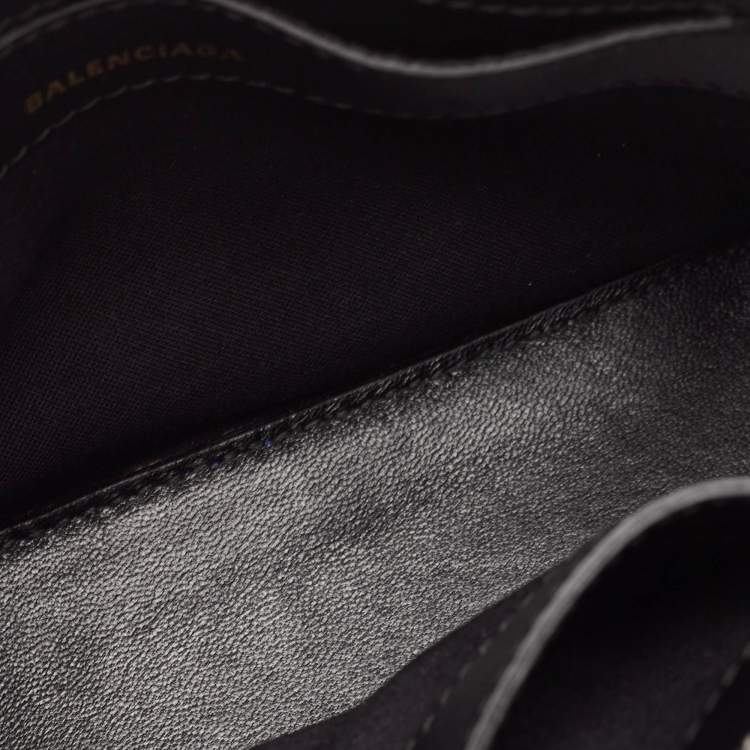 Pre Owned Balenciaga Multicolor Diagonal Rainbow Leather XXS Ville Bag