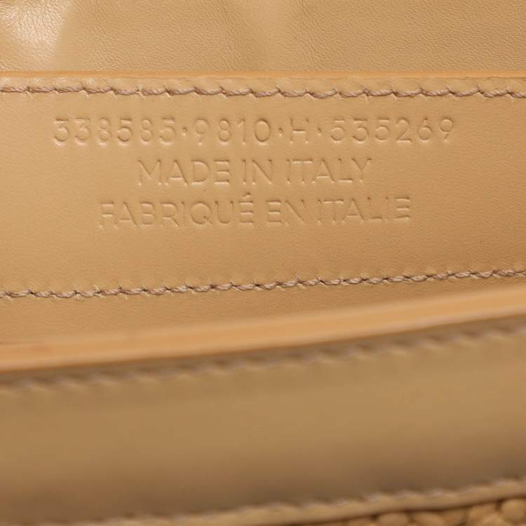 Pre Owned Balenciaga Beige Crochet Leather Mini A4 Tote