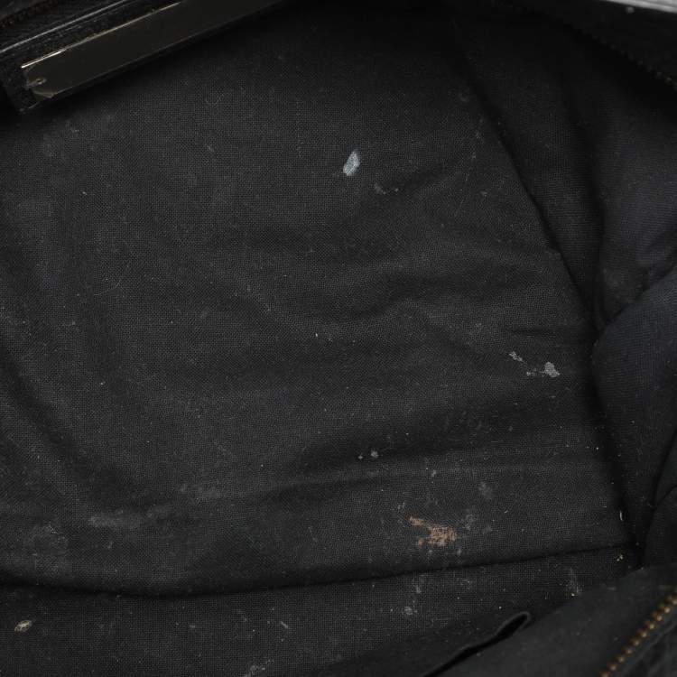 Pre Owned Balenciaga Black Leather Motorcycle City Bag