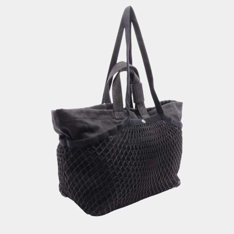 Pre Owned Balenciaga Denim Nylon Black medium Tote Bag