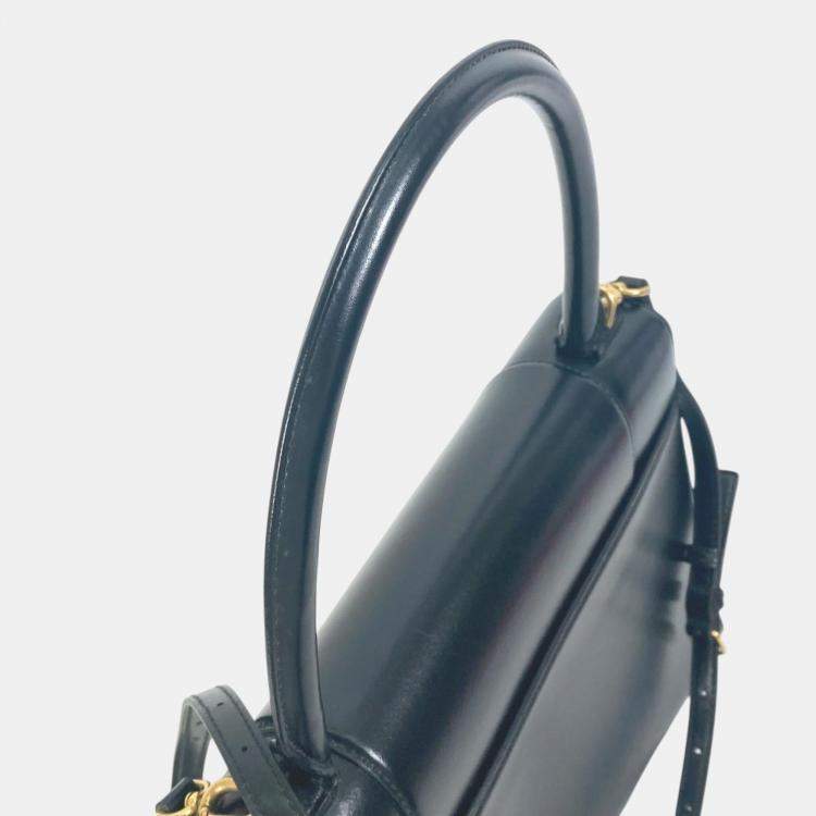Pre Owned Balenciaga Black White Crossbody Bag