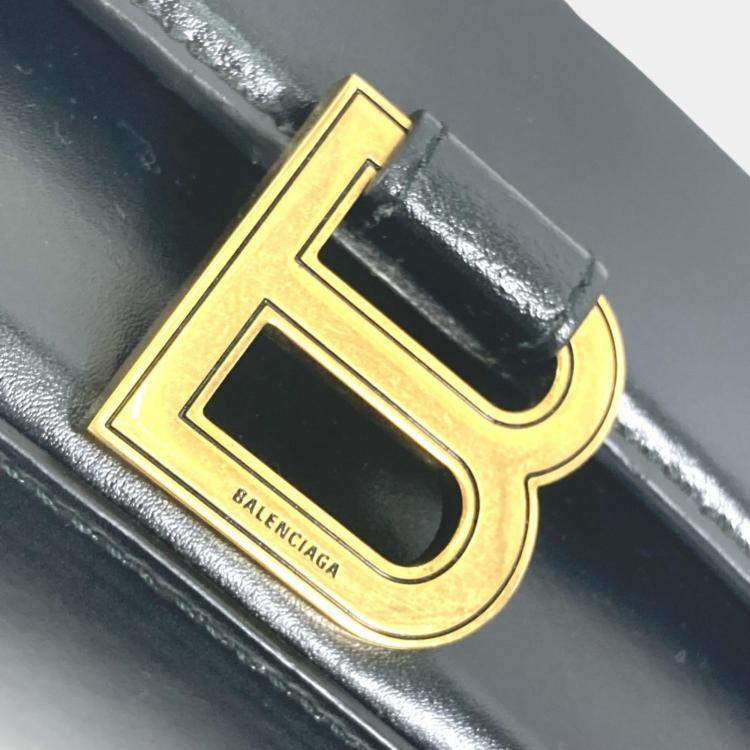 Pre Owned Balenciaga Black White Crossbody Bag