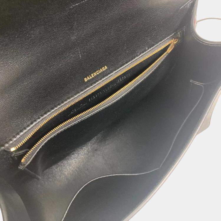 Pre Owned Balenciaga Black White Crossbody Bag