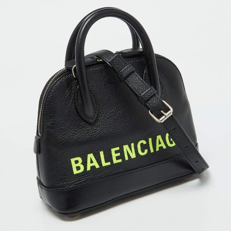 Pre Owned Balenciaga Black Leather XXS Ville Satchel