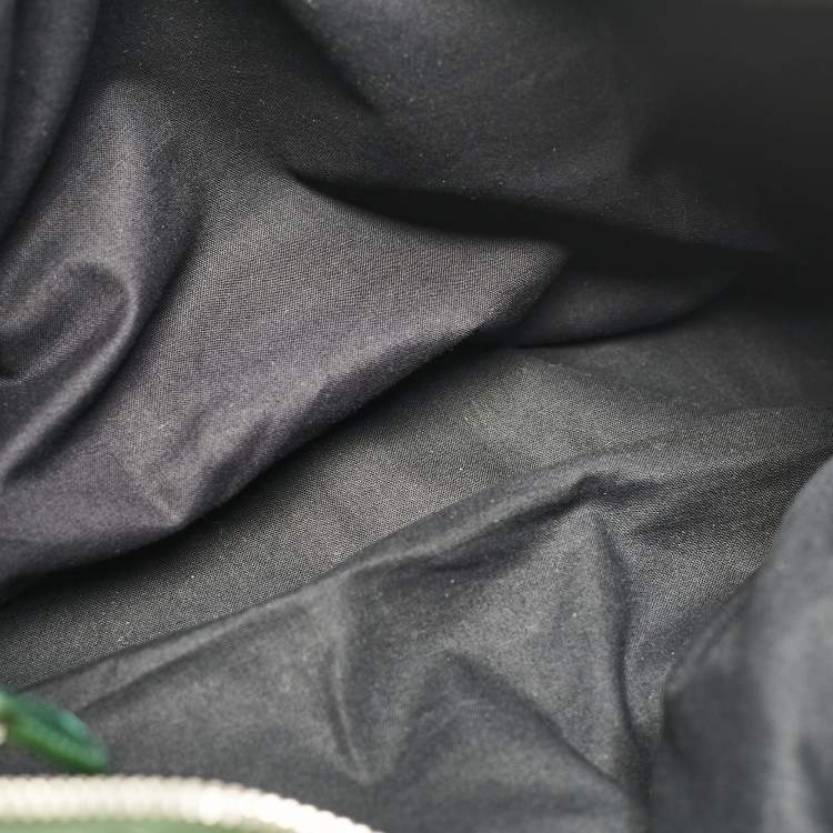 Pre Owned Balenciaga Green Leather Brogues Voyage Weekender Bag