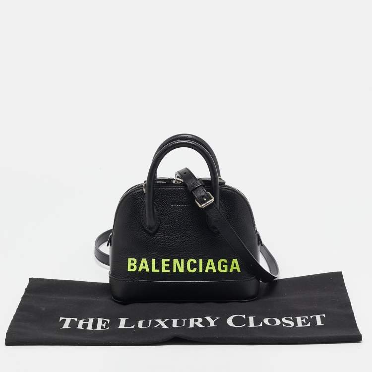 Pre Owned Balenciaga Black Leather XXS Ville Satchel