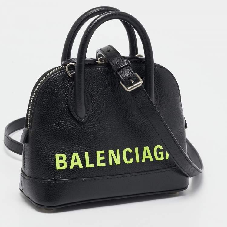 Pre Owned Balenciaga Black Leather XXS Ville Satchel