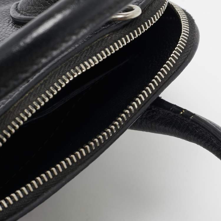Pre Owned Balenciaga Black Leather XXS Ville Satchel