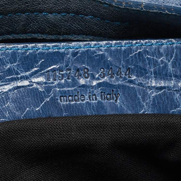 Pre Owned Balenciaga Blue Leather RH Classic City Tote