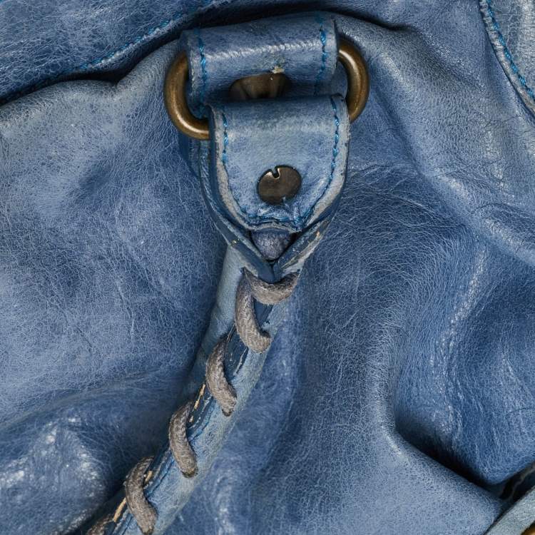 Pre Owned Balenciaga Blue Leather RH Classic City Tote