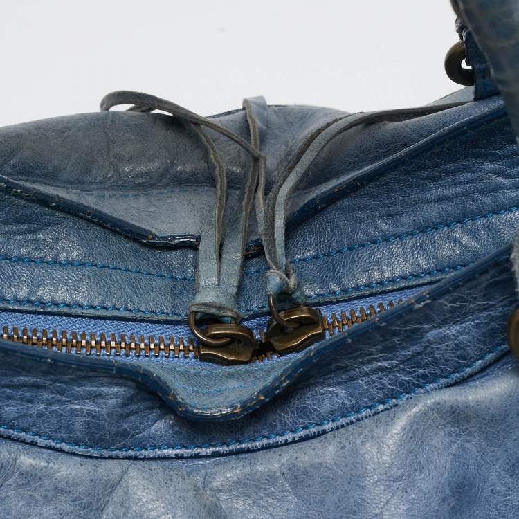 Pre Owned Balenciaga Blue Leather RH Classic City Tote