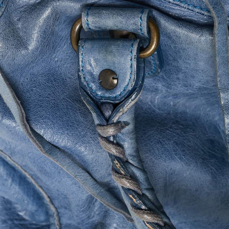 Pre Owned Balenciaga Blue Leather RH Classic City Tote