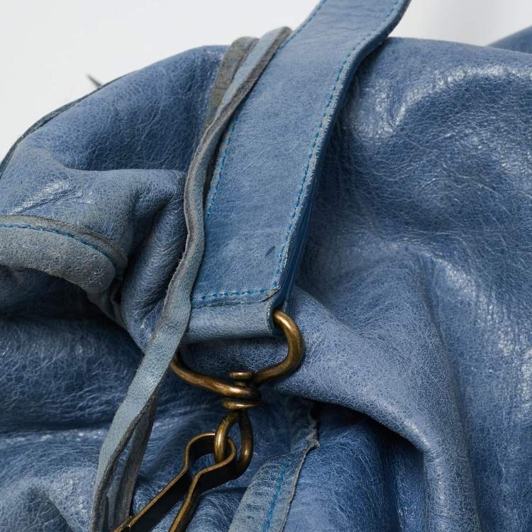 Pre Owned Balenciaga Blue Leather RH Classic City Tote