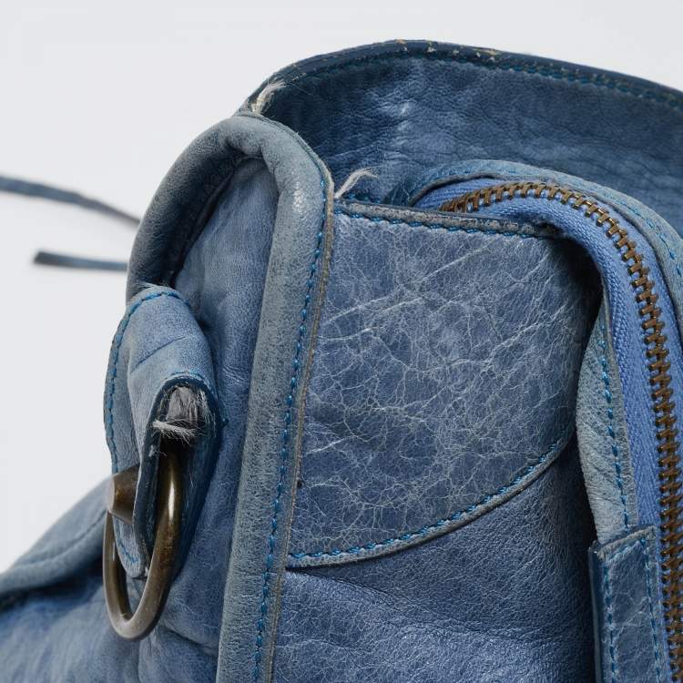 Pre Owned Balenciaga Blue Leather RH Classic City Tote
