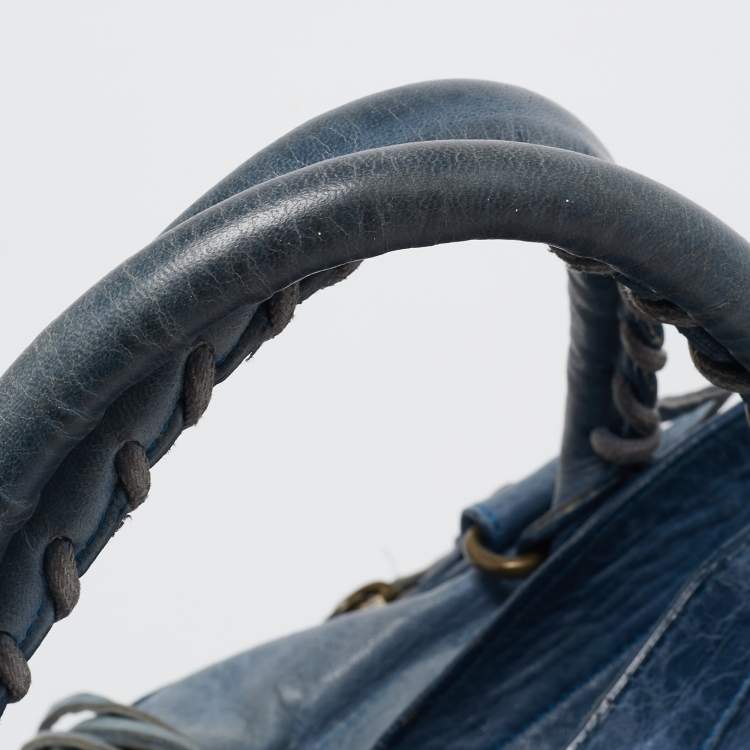 Pre Owned Balenciaga Blue Leather RH Classic City Tote