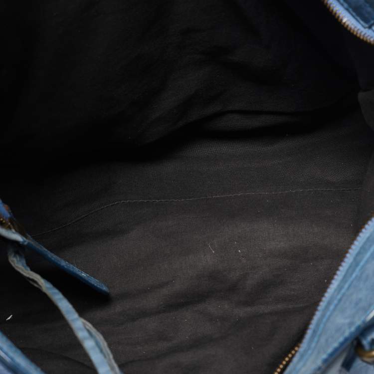 Pre Owned Balenciaga Blue Leather RH Classic City Tote