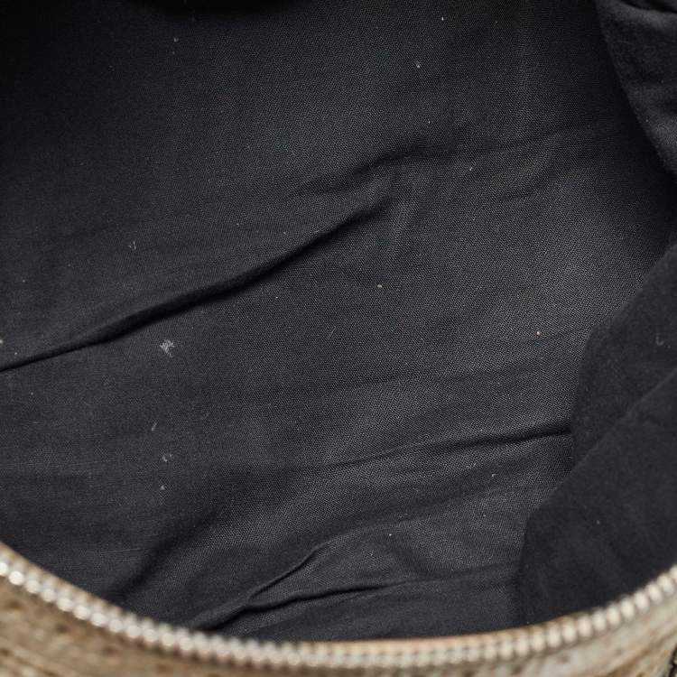 Pre Owned Balenciaga Light Grey Leather Brogue Work Tote