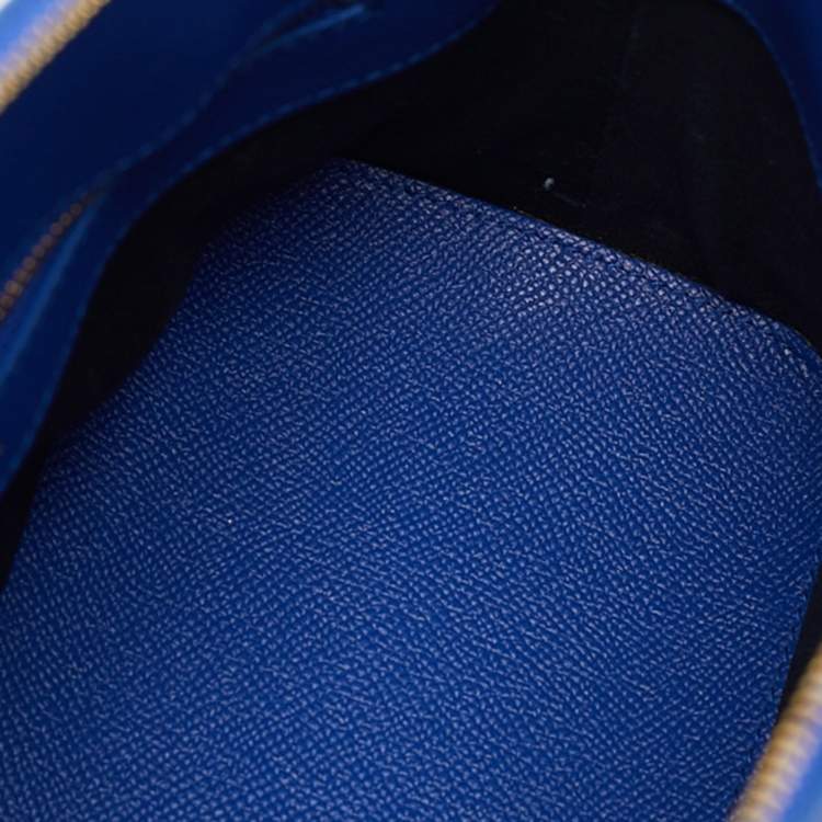 Pre Owned Balenciaga Blue Leather Small Ville Bag