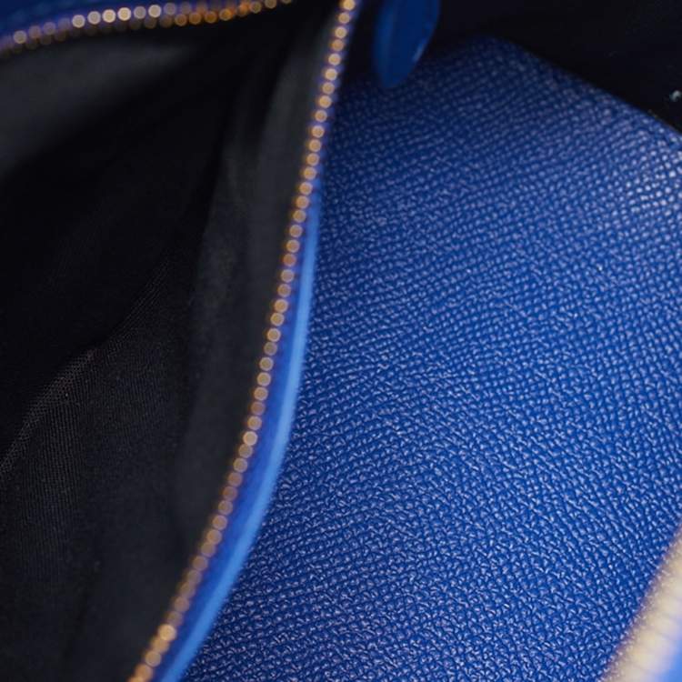 Pre Owned Balenciaga Blue Leather Small Ville Bag