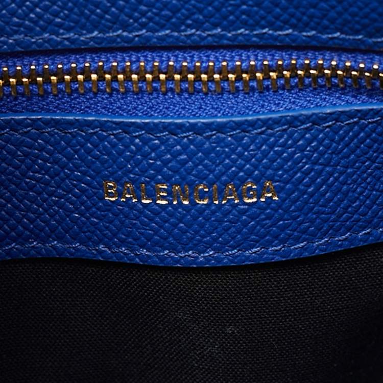 Pre Owned Balenciaga Blue Leather Small Ville Bag