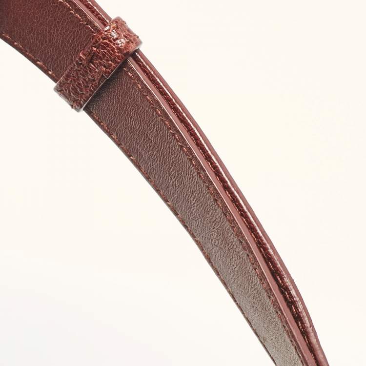 Pre Owned Balenciaga Burgundy Leather Mini RGH City Tote