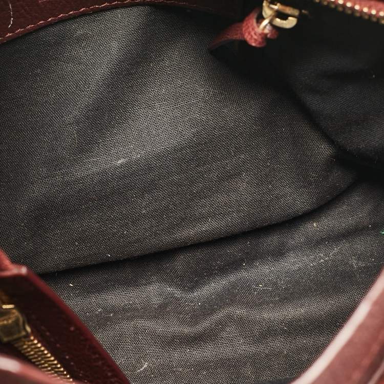 Pre Owned Balenciaga Burgundy Leather Mini RGH City Tote