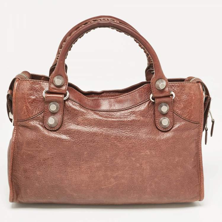 Pre Owned Balenciaga Brown Leather SGH Classic City Tote