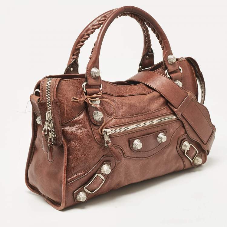 Pre Owned Balenciaga Brown Leather SGH Classic City Tote