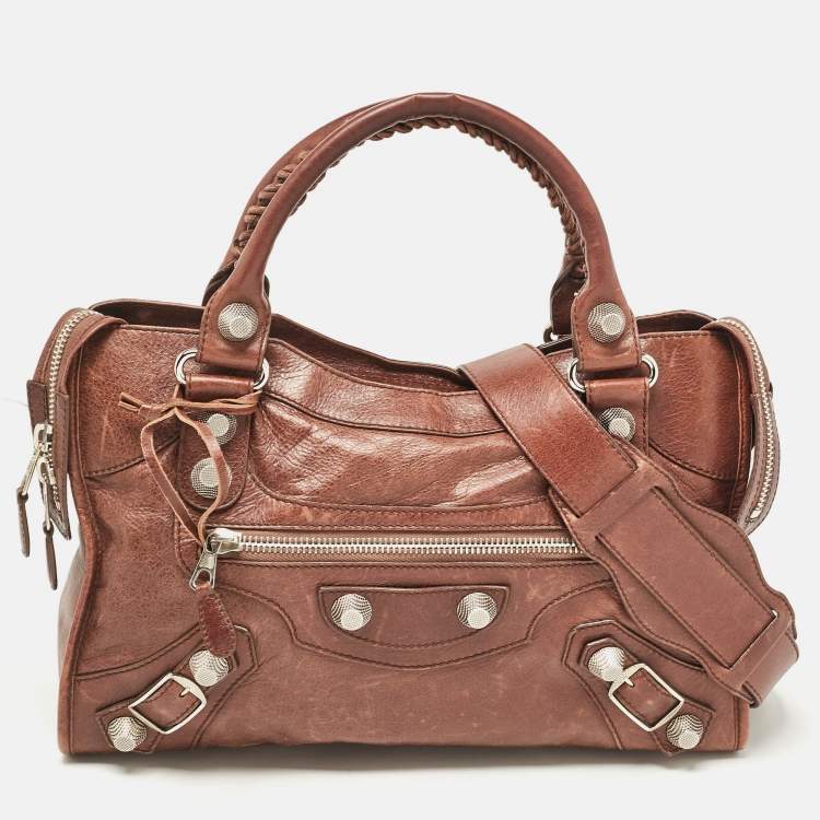 Pre Owned Balenciaga Brown Leather SGH Classic City Tote