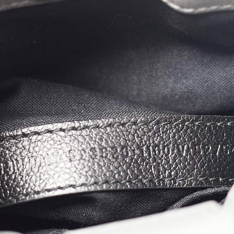 Pre Owned Balenciaga Grey/Black Leather Shopping Phone Holder Crossbody Bag