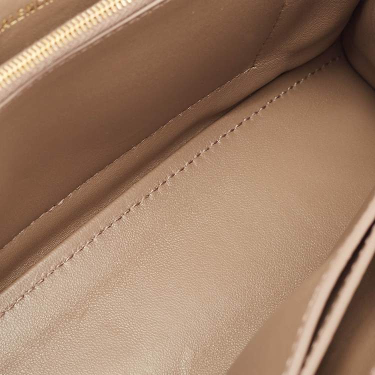 Pre Owned Balenciaga Beige Croc Embossed Leather Small Crush Shoulder Bag