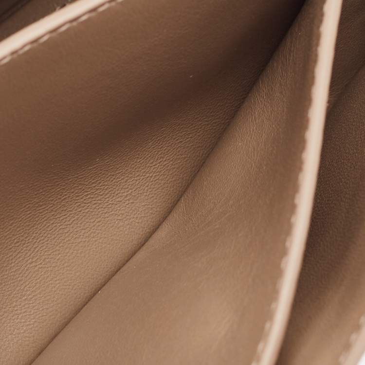 Pre Owned Balenciaga Beige Croc Embossed Leather Small Crush Shoulder Bag