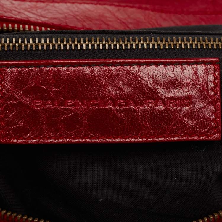 مملوكة مسبقًا Balenciaga Red Leather RH Twiggy Bag