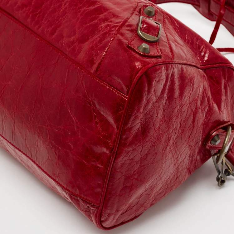 مملوكة مسبقًا Balenciaga Red Leather RH Twiggy Bag