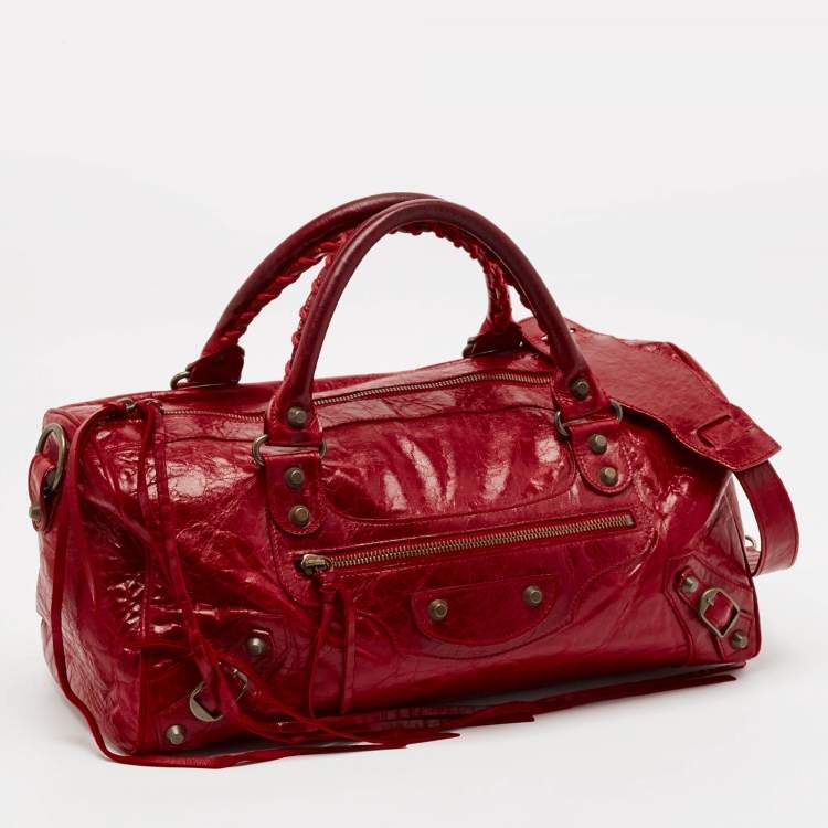 مملوكة مسبقًا Balenciaga Red Leather RH Twiggy Bag
