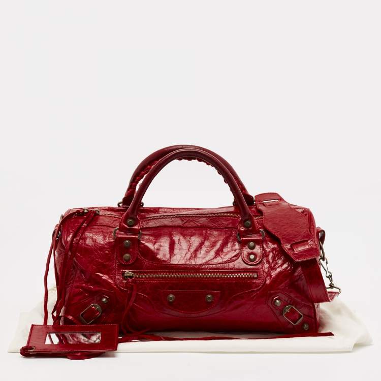 مملوكة مسبقًا Balenciaga Red Leather RH Twiggy Bag