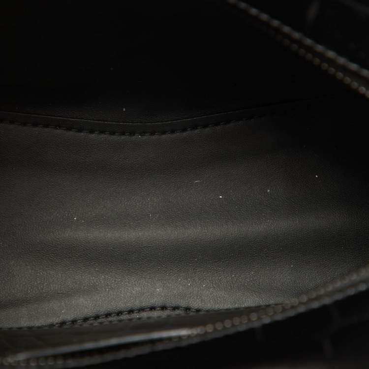 Pre Owned Balenciaga Black Croc Embossed Leather Mini Neo Classic Shoulder Bag