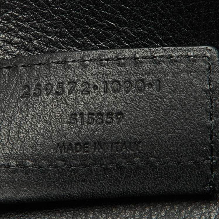 Pre Owned Balenciaga Black/Olive Green Leather A5 Papier Tote