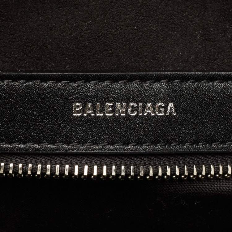 Pre Owned Balenciaga Black Leather Medium Mary Kate Tote
