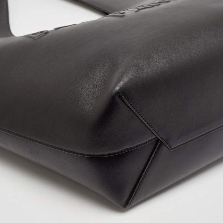 Pre Owned Balenciaga Black Leather Medium Mary Kate Tote