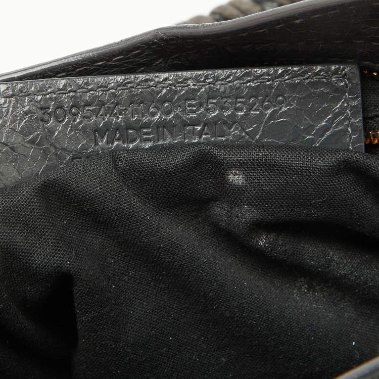Pre Owned Balenciaga Grey Leather RGH Mini Classic City Bag