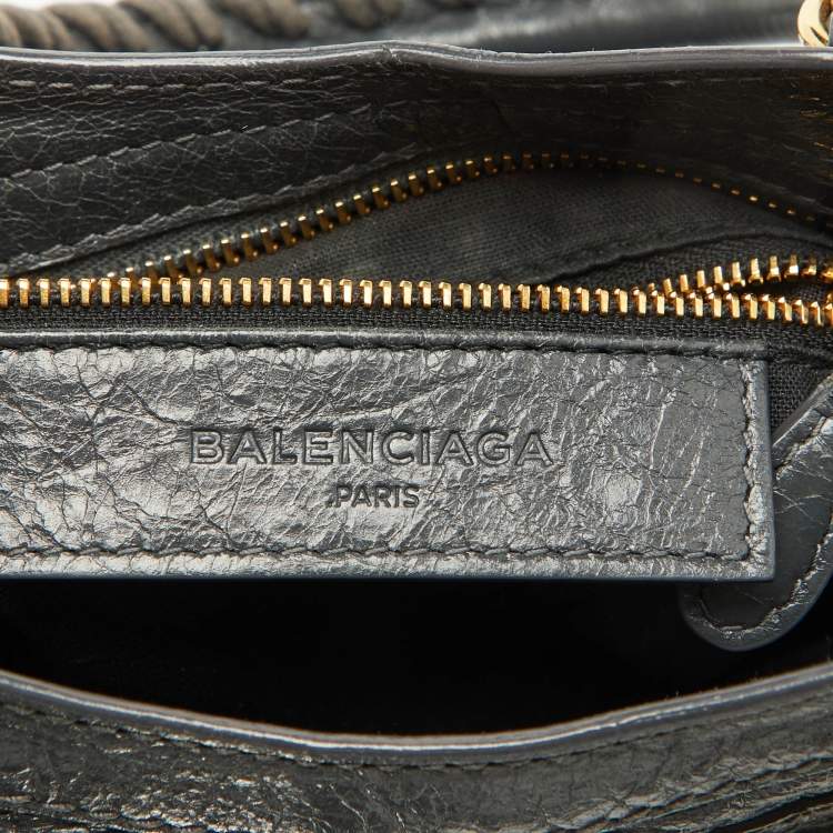 Pre Owned Balenciaga Grey Leather RGH Mini Classic City Bag