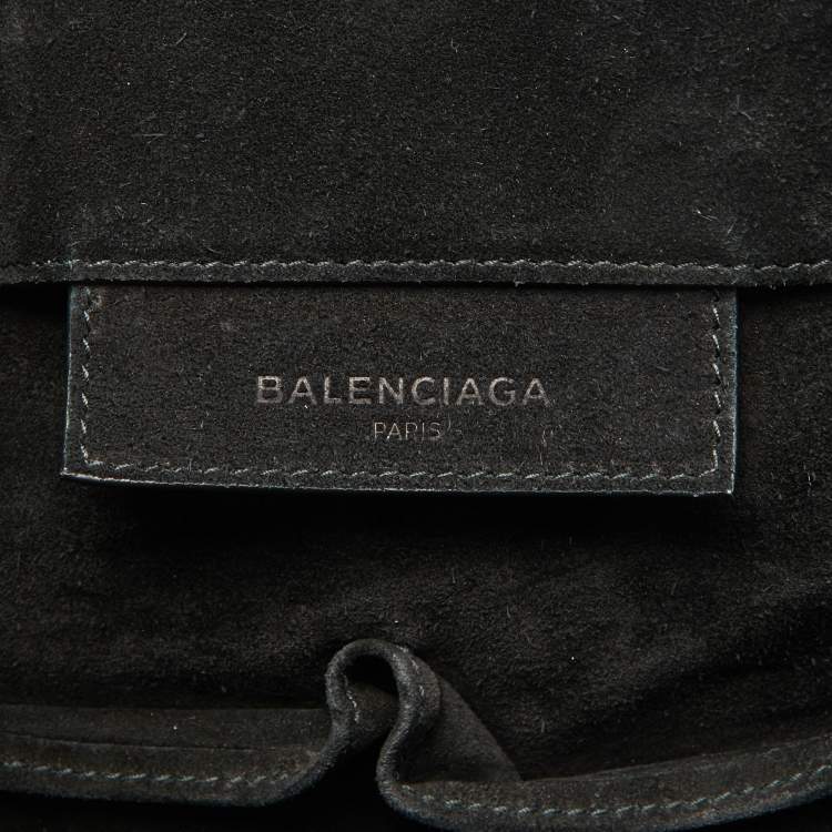 Pre Owned Balenciaga Black Suede Papier A4 Tote