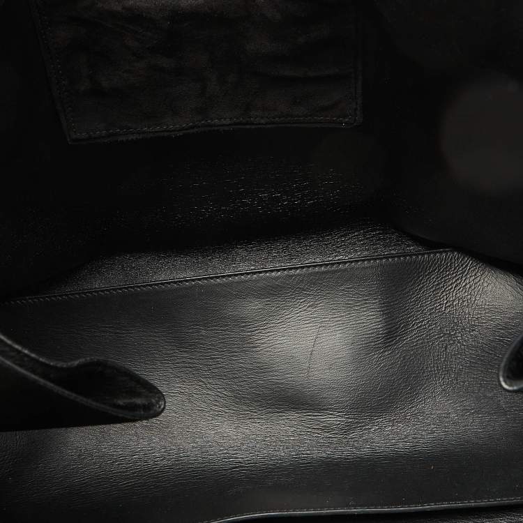 Pre Owned Balenciaga Black Suede Papier A4 Tote