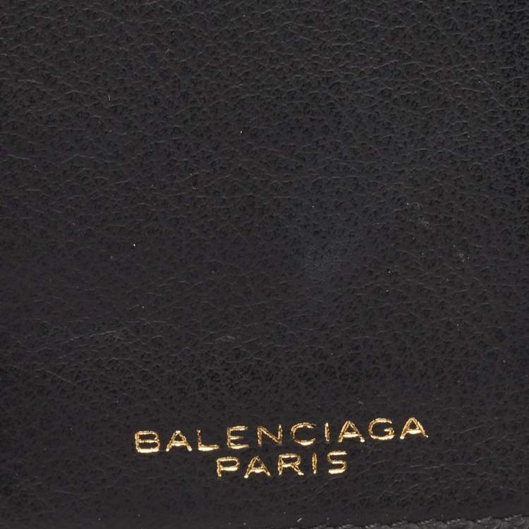 مملوكة مسبقًا Balenciaga Dark Blue Leather Classic Continental Wallet