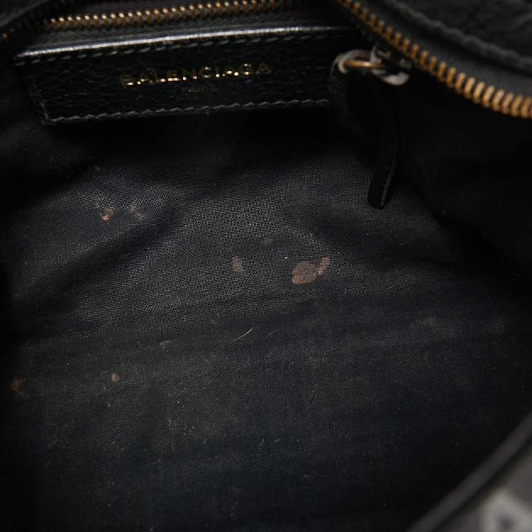 Pre Owned Balenciaga Black Graffiti Leather Mini RH Classic City Bag