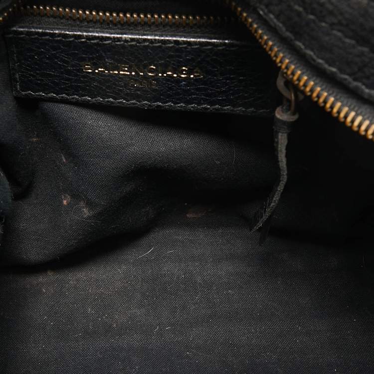 Pre Owned Balenciaga Black Graffiti Leather Mini RH Classic City Bag