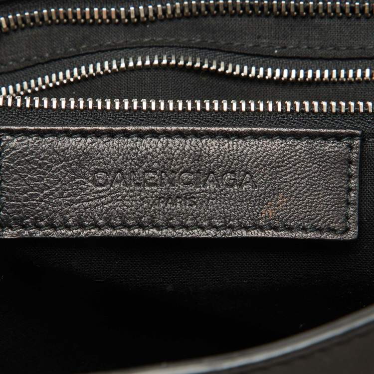 Pre Owned Balenciaga Green/Black Woven Fabric and Leather Classic City Bag
